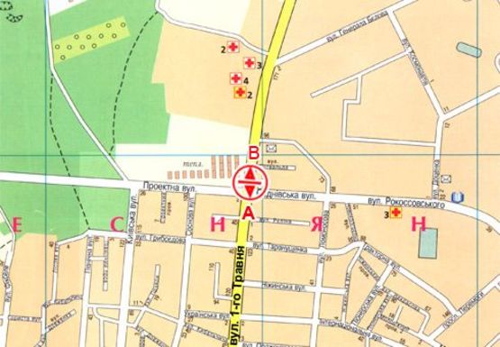 Схема рекламної площини за адресою 1 Мая ул., 159 - 1