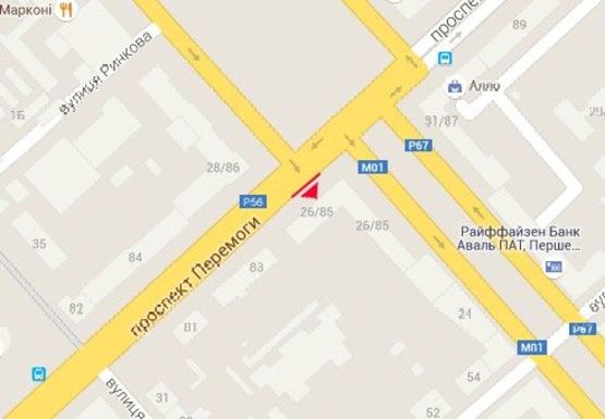 Схема рекламной плоскости по адресу Победы пр., 85