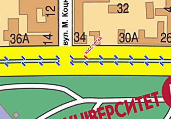 Схема рекламної площини за адресою Шевченко б-р