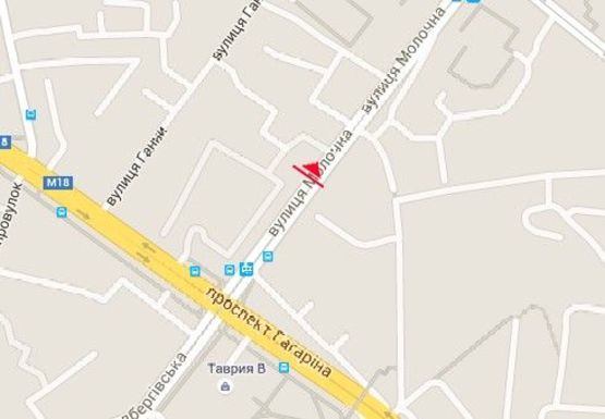 Схема рекламной плоскости по адресу Молочная ул., 38