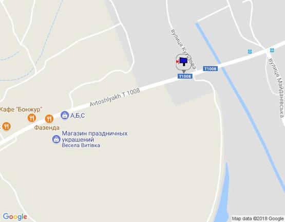 Схема рекламной плоскости по адресу с. Погреби, вул. Кірова (початок масиву Діброва), в'їзд з боку ж/м Троєщина