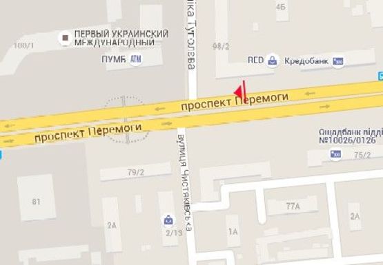 Схема рекламной плоскости по адресу Победы пр. - Туполева ул.