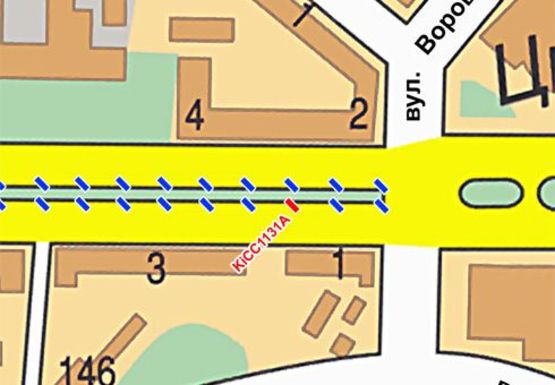Схема рекламной плоскости по адресу Победы пр.