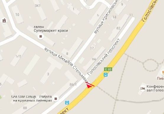 Схема рекламної площини за адресою Голосеевский пр. (40-летия Октября пр.), 84