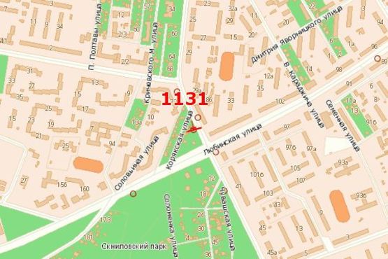 Схема рекламной плоскости по адресу Виговського вул. (Івана Виговського вул.) - Любінська вул. (до вул. Кульпарківська)