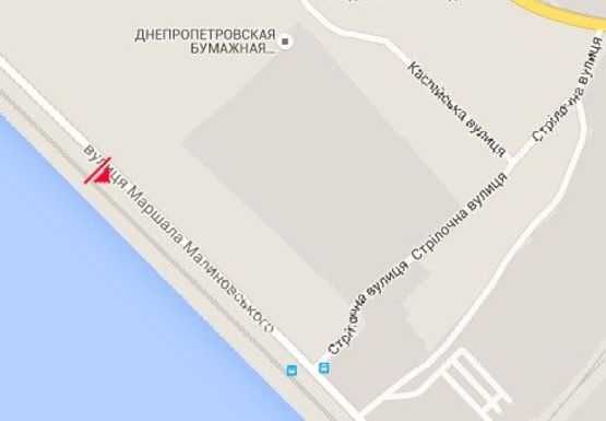 Схема рекламної площини за адресою Маршала Малиновского ул., напротив д. 78