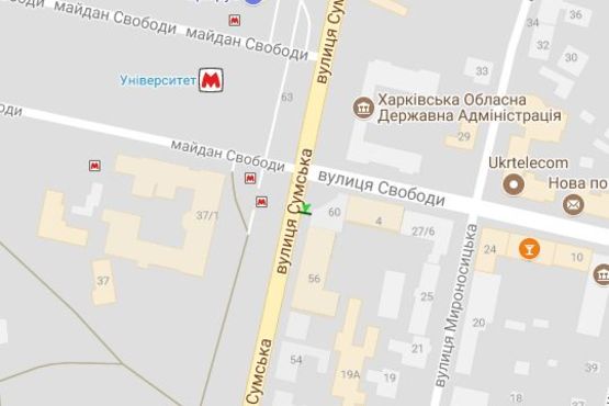 Схема рекламної площини за адресою Сумська вул., 56 (№2)