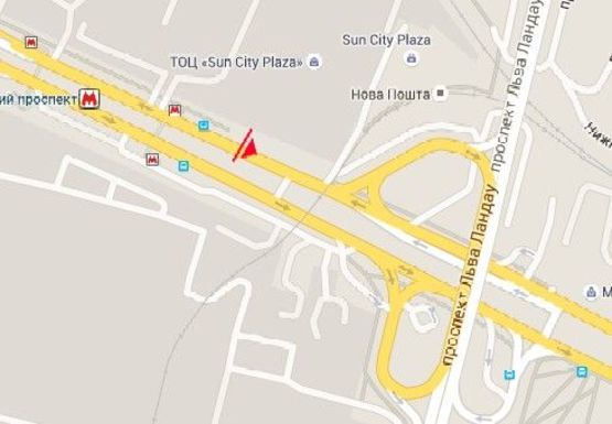 Схема рекламної площини за адресою Московский пр.. 199-А. ТЦ СанСити (остановка)