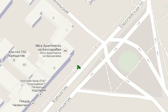 Схема рекламной плоскости по адресу Хрещатик вул., навпроти буд.№6