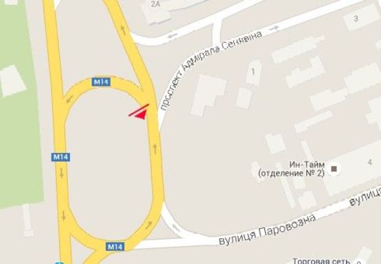 Схема рекламной плоскости по адресу 200-летия Херсона пл._1