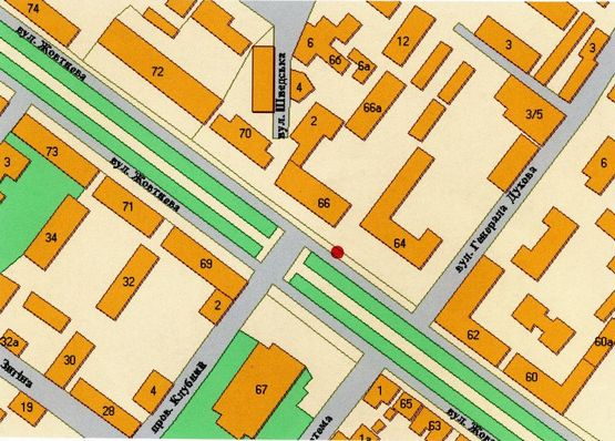 Схема рекламної площини за адресою Соборності вул., 64 (№2)