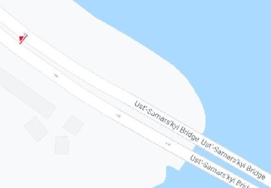 Схема рекламной плоскости по адресу Въезд на Усть-Самарский мост