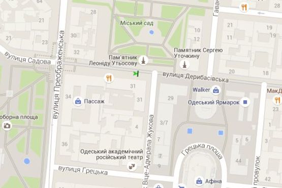 Схема рекламної площини за адресою Дерибасівска вул., 31