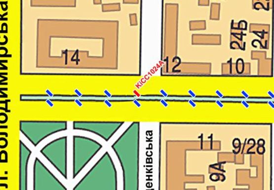 Схема рекламной плоскости по адресу Шевченко б-р