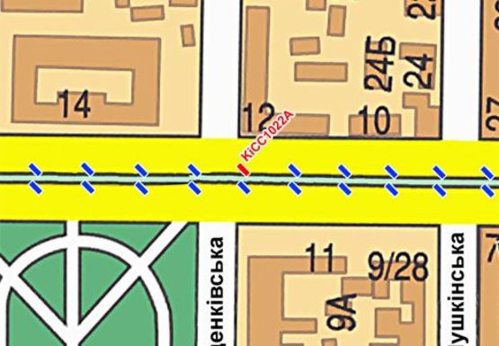 Схема рекламной плоскости по адресу Шевченко б-р