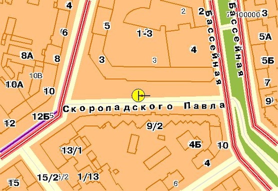 Схема рекламної площини за адресою Новый Проезд ул.