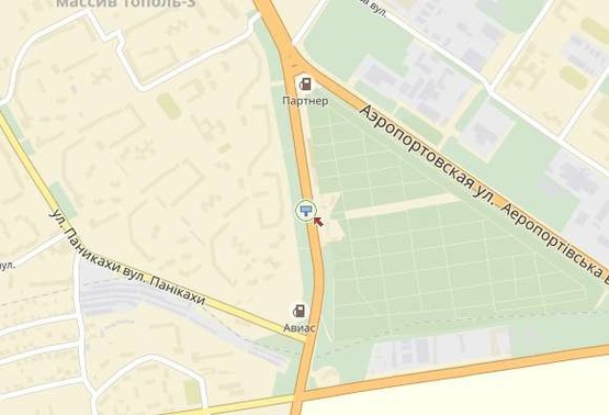 Схема рекламной плоскости по адресу Запорожское шоссе, напротив д. 80, въезд в город