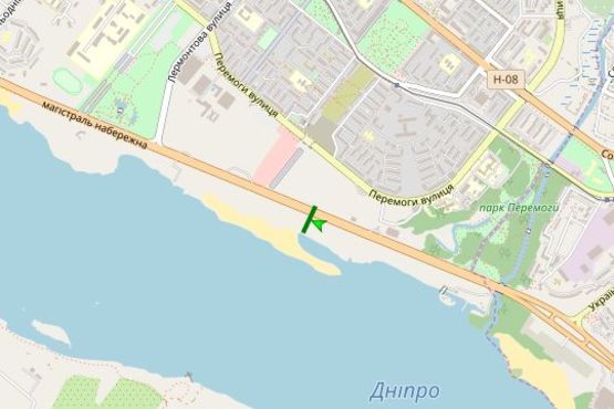 Схема рекламной плоскости по адресу Набережна магіст., (речовий ринок)