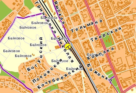 Схема рекламной плоскости по адресу Гринченко Н. ул., 10-й от Протасового Яра, в центр