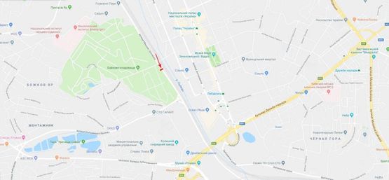 Схема рекламної площини за адресою Гринченко Н. ул., 9-й от Протасового Яра, из центра