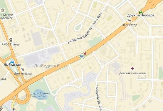 Схема рекламной плоскости по адресу Дружбы Народов б-р 12, в центр