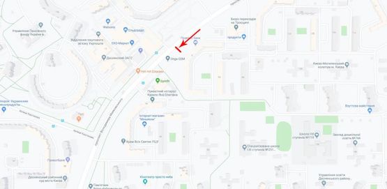 Схема рекламной плоскости по адресу Маяковского пр-т 8, в сторону Керченской пл., в центр