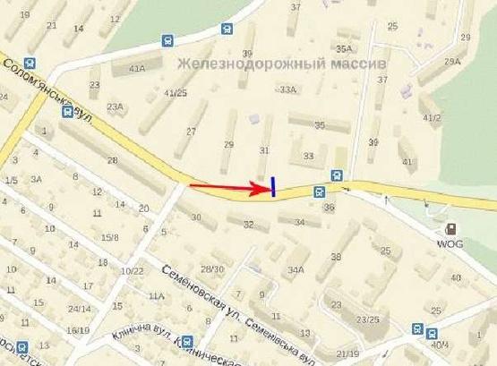 Схема рекламной плоскости по адресу Соломенская ул. 31, в сторону от Соломенской пл.