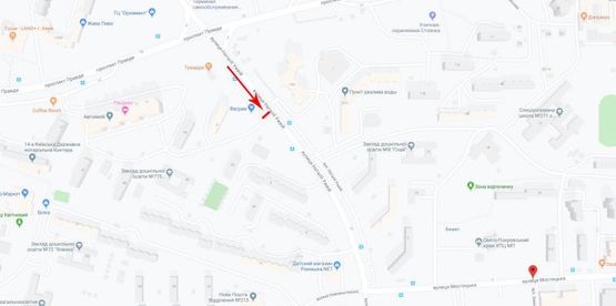 Схема рекламной плоскости по адресу Ужвий Наталии ул. 19/3, от пр-та Правды