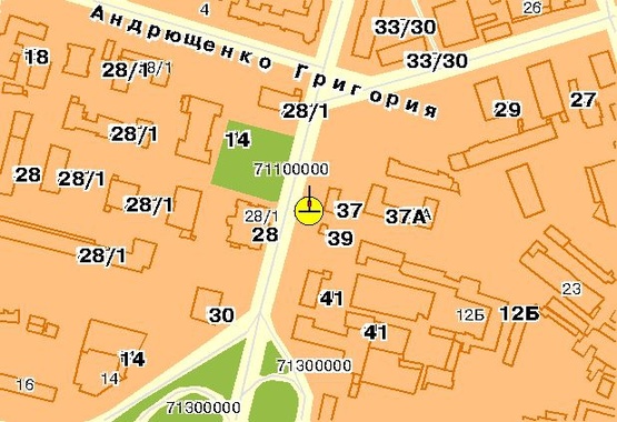 Схема рекламной плоскости по адресу Черновола В. ул. 41, к Воздухофлотскому пр-ту, съезд на пл.Победы