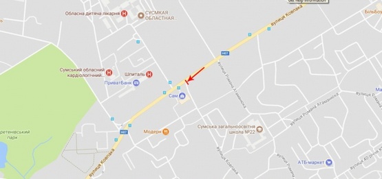 Схема рекламної площини за адресою Ковпака ул.