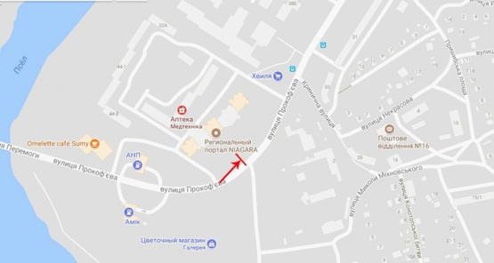 Схема рекламної площини за адресою Прокофьева ул. 50