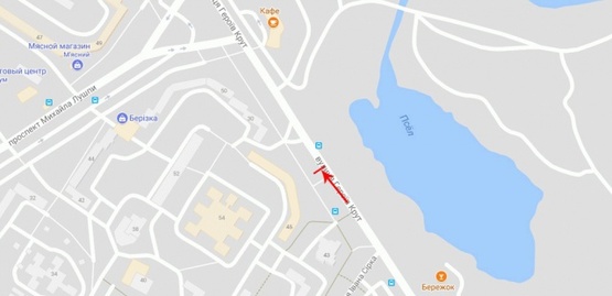 Схема рекламной плоскости по адресу Героев Крут ул. 45