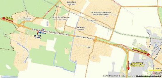 Схема рекламної площини за адресою Бориспольская трасса км 26+600 в Киев