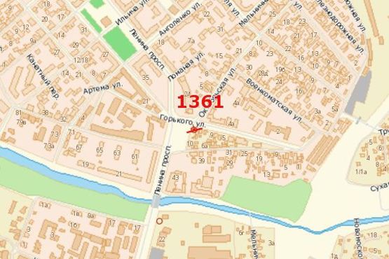 Схема рекламной плоскости по адресу Соборний просп. - Земського лікаря Лушкевича вул. (Жовтнева вул.)