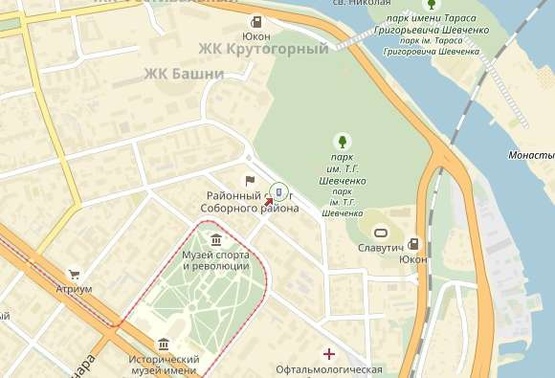 Схема рекламной плоскости по адресу Яворницкого   5 (1)