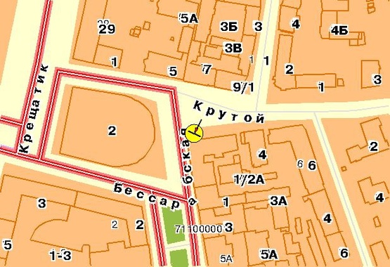 Схема рекламної площини за адресою Бассейная ул., 1/2