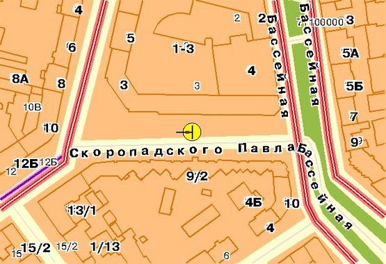 Схема рекламной плоскости по адресу Новый Проезд ул.