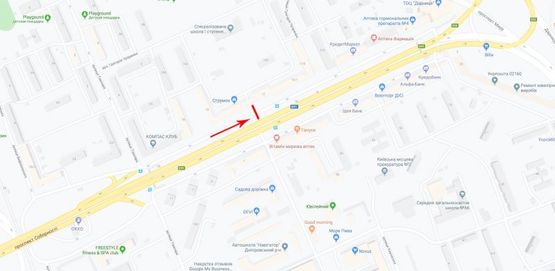 Схема рекламной плоскости по адресу Воссоединения пр-т, напротив д.5, 2-й от Ленинградской пл., из центра