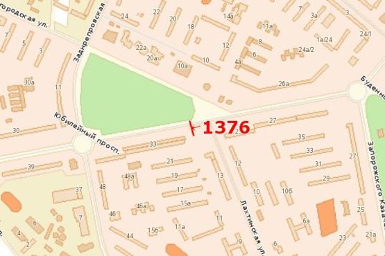 Схема рекламної площини за адресою Ювілейний просп. - Лахтинська вул.