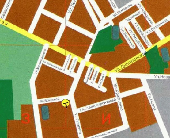 Схема рекламной плоскости по адресу Гагарина пр-т, возле "АТБ", в центр