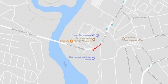 Схема рекламной плоскости по адресу Прокофьева ул., возле АЗС "Лукойл"