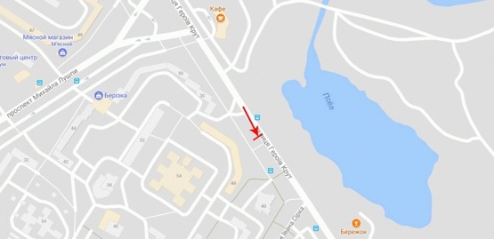 Схема рекламної площини за адресою Героев Крут ул. 45