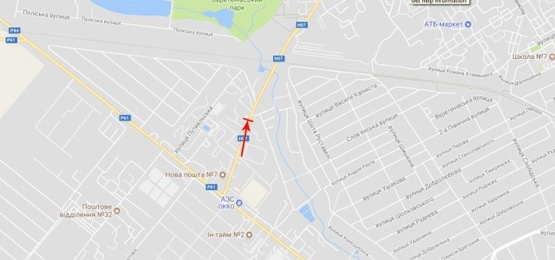 Схема рекламної площини за адресою Черниговская ул. (АЗС)