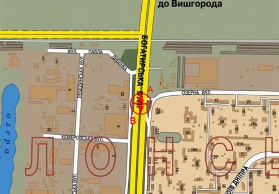 Схема рекламной плоскости по адресу Богатырская ул., ЗАО КМБуд