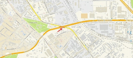 Схема рекламної площини за адресою Телиги Е. ул., Московский пр-т., к ст. м. "Петровка"