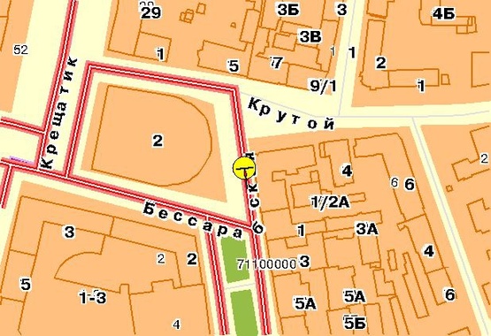 Схема рекламної площини за адресою Бессарабский рынок