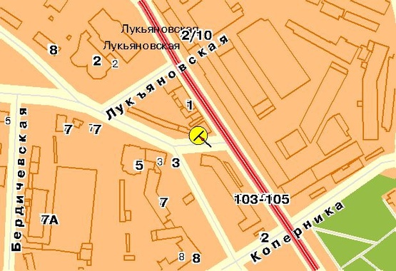 Схема рекламной плоскости по адресу Артема ул., поворот на ул.Дегтяревскую, левый, из центра