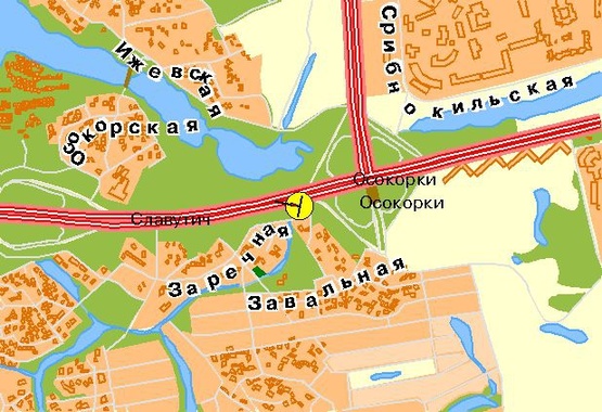 Схема рекламной плоскости по адресу Бажана пр-т, возле ст.м.Осокорки, из центра, левая