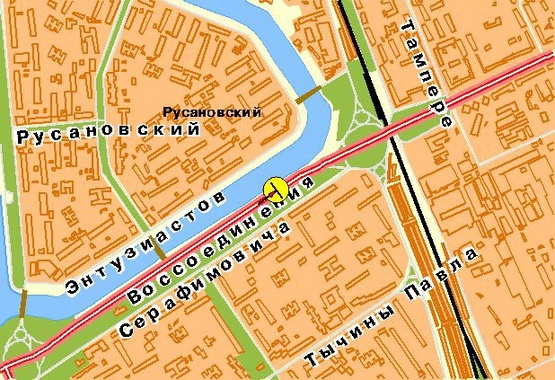 Схема рекламної площини за адресою Воссоединения пр-т, 8-й  от моста Патона, ж/м Русановка, из центра