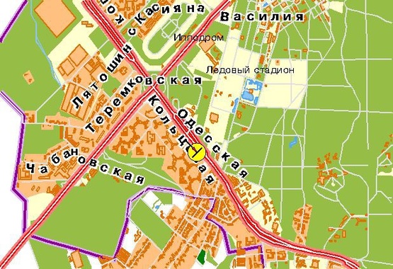 Схема рекламной плоскости по адресу Заболотного академика ул. 48-А, от Одесской пл.